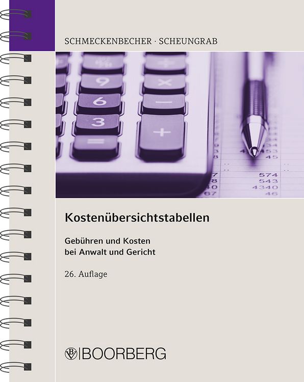 Produktbild: Kosten&uuml;bersichtstabellen