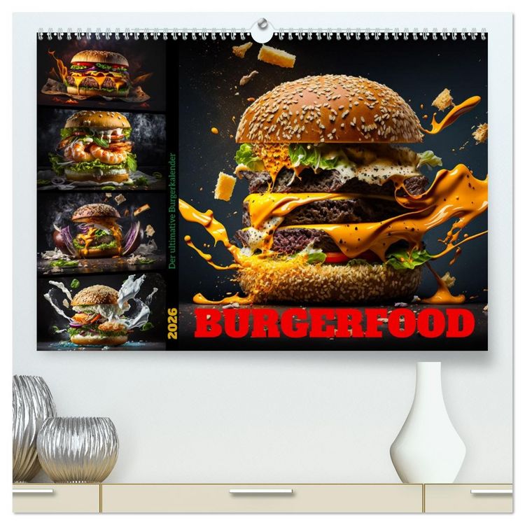 Produktbild: Burgerfood (hochwertiger Premium Wandkalender 2026 DIN A2 quer), Kunstdruck in Hochglanz
