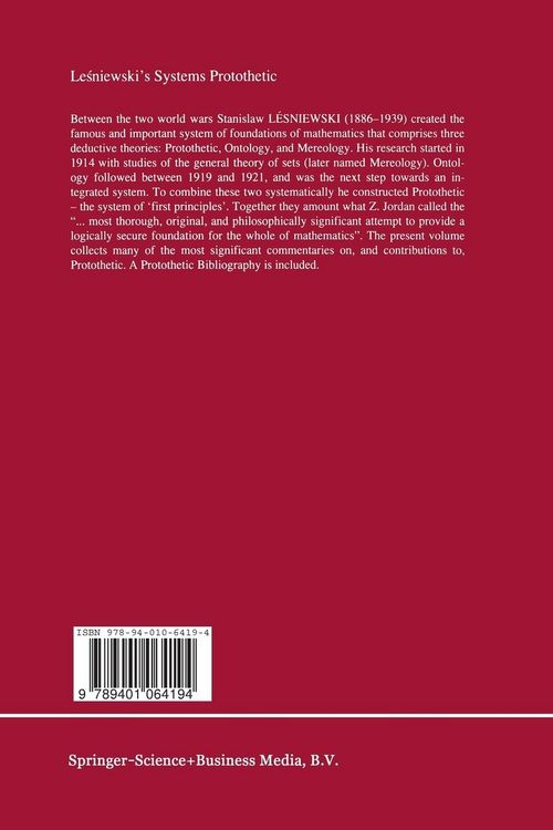 Produktbild: Leśniewski&rsquo;s Systems Protothetic