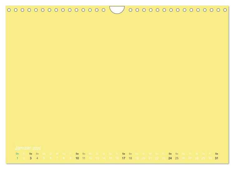 Produktbild: Bastelkalender - Gelb (Wandkalender 2026 DIN A4 quer), CALVENDO Monatskalender