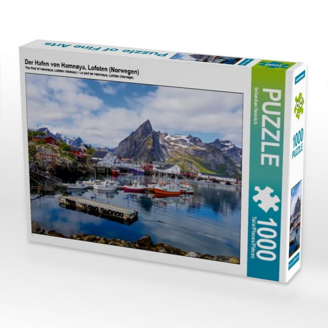 Produktbild: CALVENDO Puzzle Der Hafen von Hamn&oslash;ya, Lofoten (Norwegen) | 1000 Teile Lege-Gr&ouml;&szlig;e 64x48cm Foto-Puzzle f&uuml;r gl&uuml;ckliche Stunden