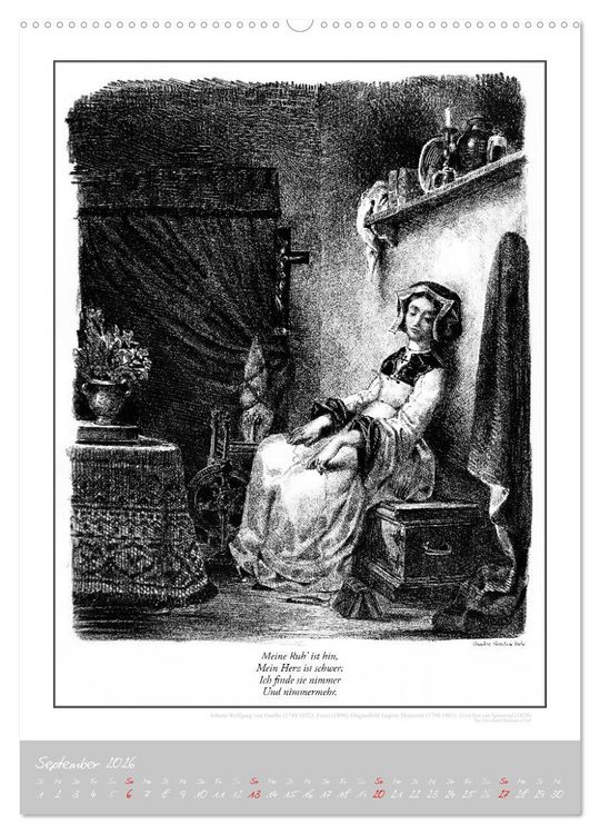 Produktbild: Faust - Weltliteraturkalender (hochwertiger Premium Wandkalender 2026 DIN A2 hoch), Kunstdruck in Hochglanz