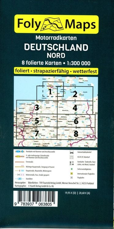 Produktbild: FolyMaps Motorradkarten Deutschland Nord