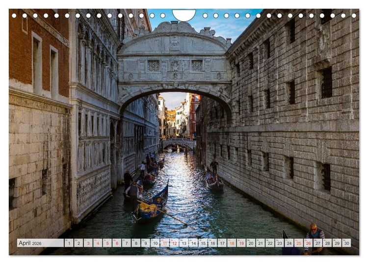 Produktbild: Wundervolles Venedig (Wandkalender 2026 DIN A4 quer), CALVENDO Monatskalender
