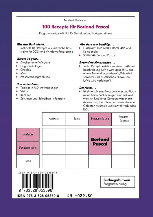 Produktbild: 100 Rezepte f&uuml;r Borland Pascal
