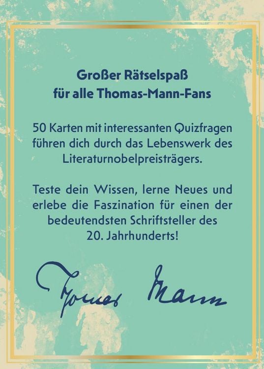 Produktbild: Das gro&szlig;e Thomas-Mann-Quiz