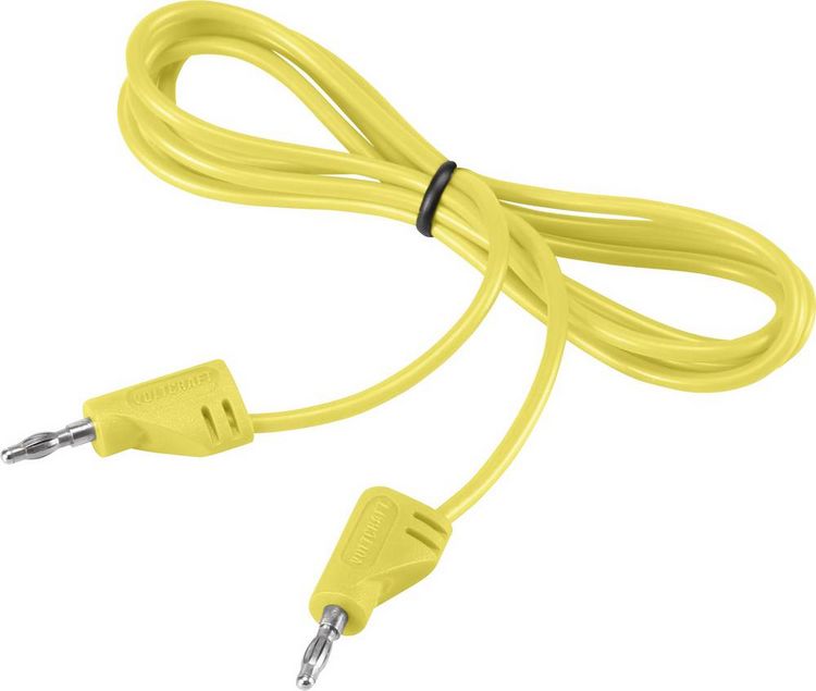 Produktbild: VOLTCRAFT MSB-200 Messleitung Lamellenstecker 2mm Lamellenstecker 2mm 0.90m Gelb 1St.