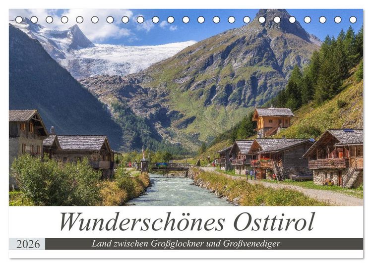 Produktbild: Wundersch&ouml;nes Osttirol (Tischkalender 2026 DIN A5 quer), CALVENDO Monatskalender