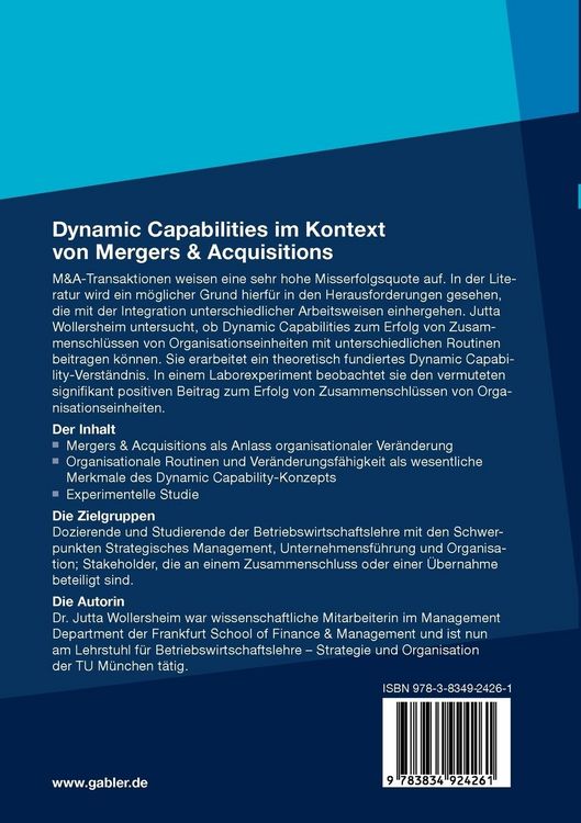 Produktbild: Dynamic Capabilities im Kontext von Mergers & Acquisitions