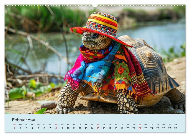 Produktbild: Die sch&ouml;nsten Tiermodels. Schicke Outfits und High Fashion (hochwertiger Premium Wandkalender 2026 DIN A2 quer), Kunstdruck in Hochglanz