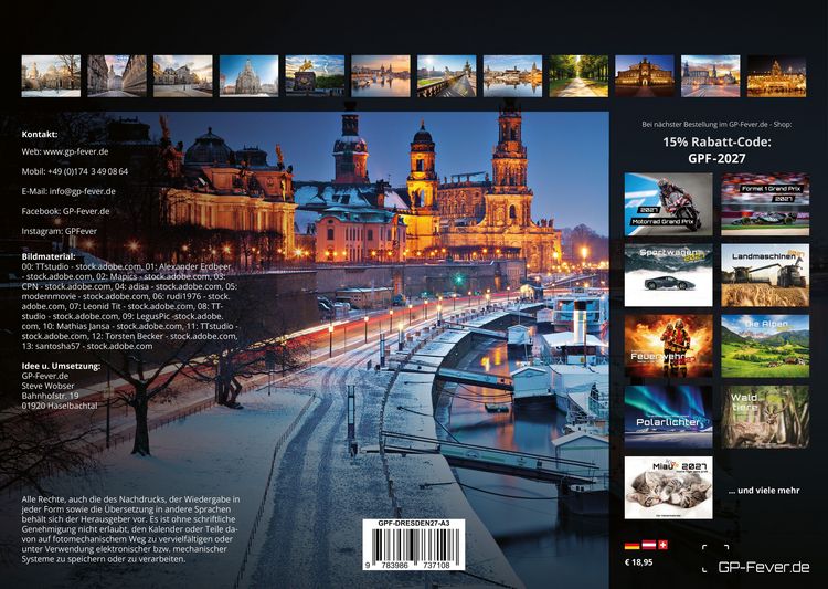 Produktbild: Dresden - magisches Elbflorenz - 2027 - Kalender DIN A3