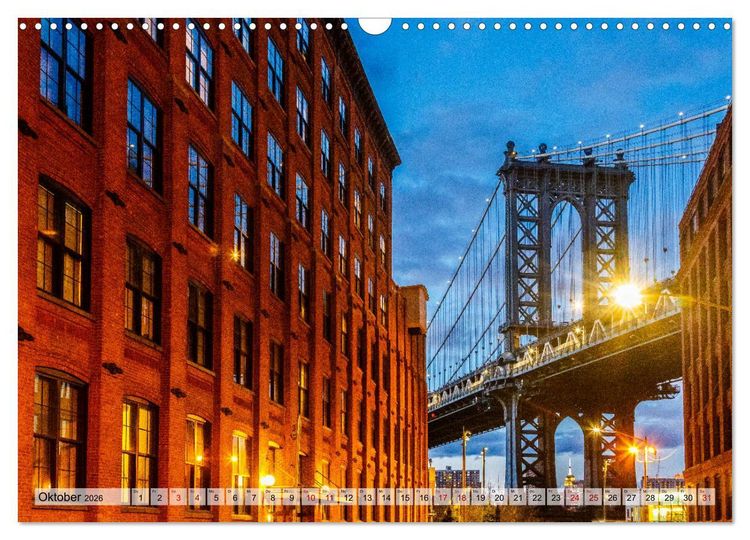 Produktbild: New York - United States of America (Wandkalender 2026 DIN A3 quer), CALVENDO Monatskalender