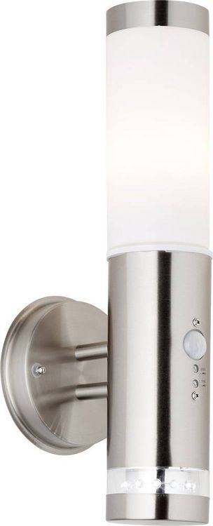 Produktbild: Brilliant Bole G96131/82 Au&szlig;enwandleuchte mit Bewegungsmelder Halogen E27 60W Edelstahl