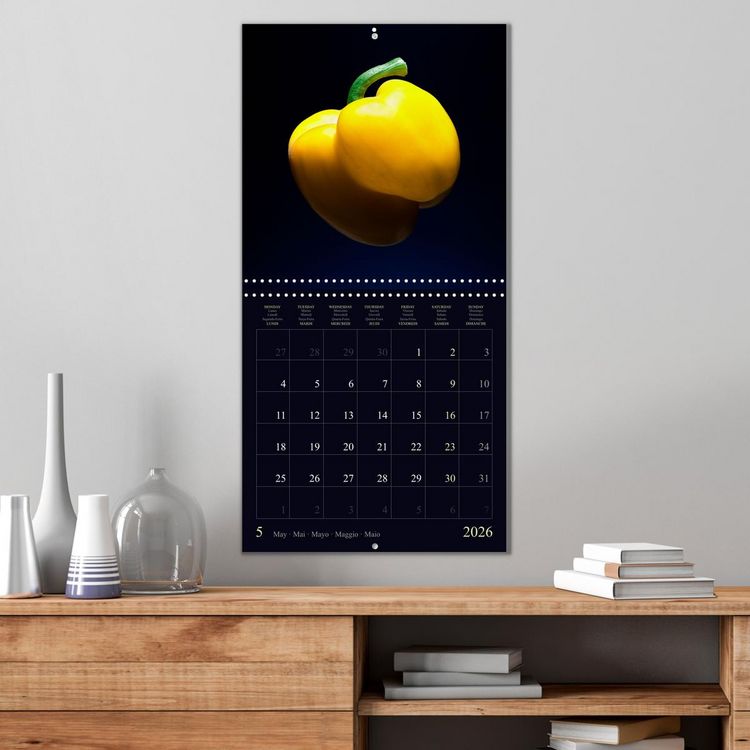 Produktbild: Les l&eacute;gumes hauts en couleur (Calendrier mural carr&eacute; 2026 30x30 cm) Calendrier double avec une page pour vos prises de notes