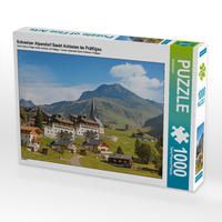 Produktbild: CALVENDO Puzzle Schweizer Alpendorf Sankt Ant&ouml;nien im Pr&auml;ttigau | 1000 Teile Lege-Gr&ouml;&szlig;e 64x48cm Foto-Puzzle f&uuml;r gl&uuml;ckliche Stunden