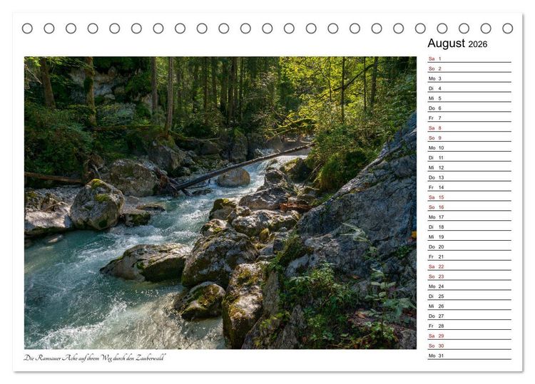 Produktbild: Rund um den Hintersee und Zauberwald (Tischkalender 2026 DIN A5 quer), CALVENDO Monatskalender
