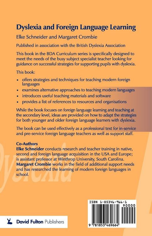 Produktbild: Dyslexia and Foreign Language Learning