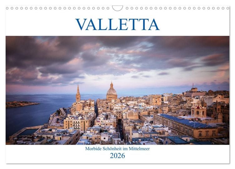 Produktbild: Valletta - Morbide Sch&ouml;nheit im Mittelmeer (Wandkalender 2026 DIN A3 quer), CALVENDO Monatskalender