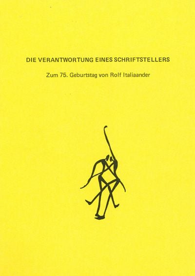 Produktbild: Die Verantwortung eines Schriftstellers