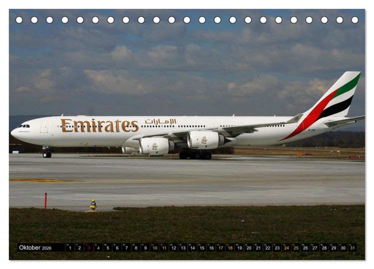 Produktbild: Airbus Airliners (Tischkalender 2026 DIN A5 quer), CALVENDO Monatskalender