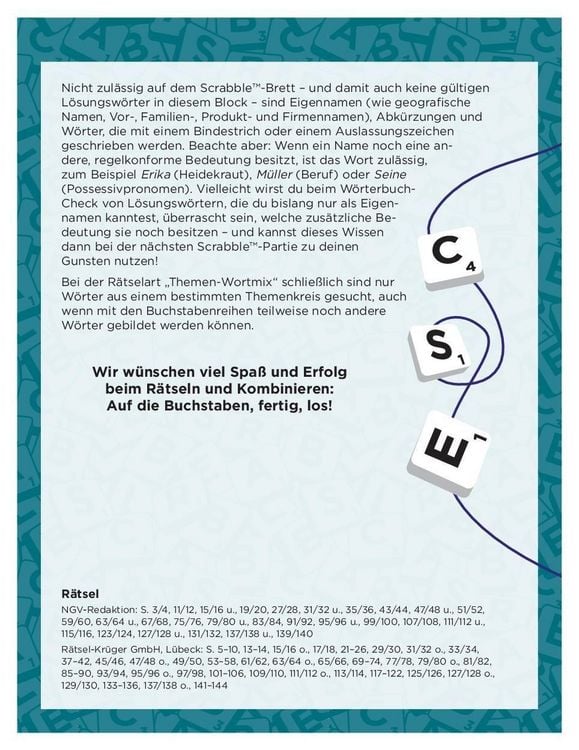 Produktbild: Scrabble&trade;-R&auml;tselblock "to go"