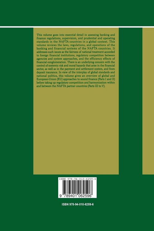 Produktbild: Regulation and Supervision of Financial Institutions in the NAFTA Countries and Beyond