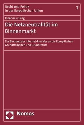 Produktbild: Die Netzneutralit&auml;t im Binnenmarkt