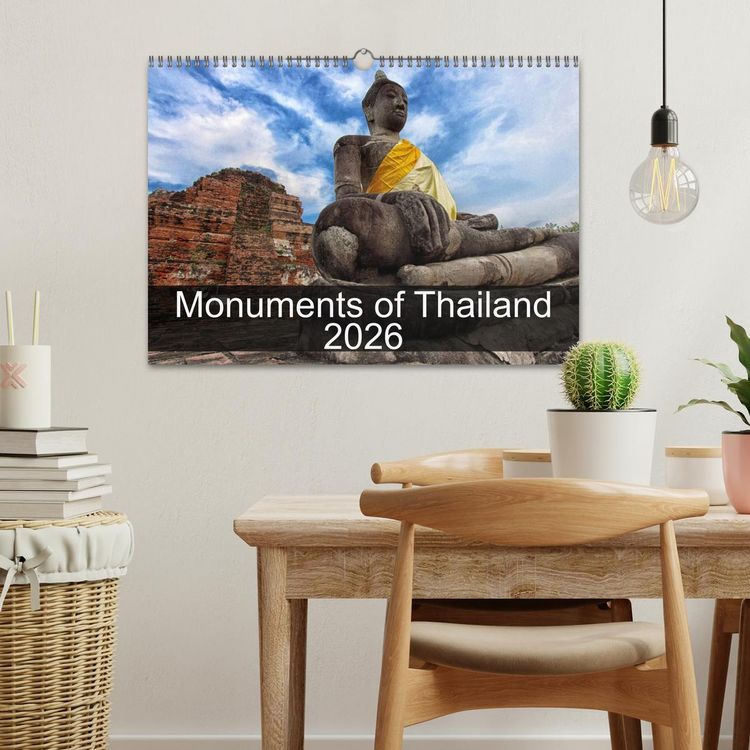 Produktbild: Monuments of Thailand 2026 (Wall Calendar 2026 DIN A3 landscape), CALVENDO 12 Month Wall Calendar