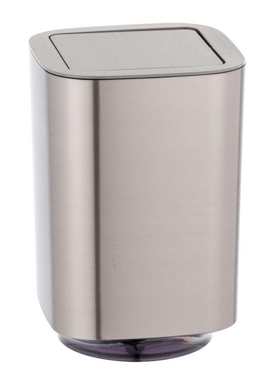 Produktbild: Schwingdeckeleimer Mod. Auron Silber, aus stabilem Kunststoff