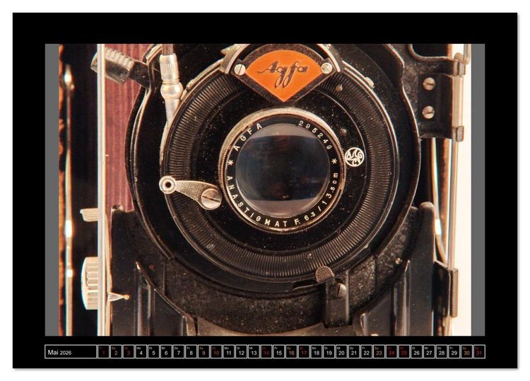 Produktbild: AGFA KAMERA OLDIES Klassische Kameras von 1926 - 1974 (Tischkalender 2026 DIN A5 quer), CALVENDO Monatskalender