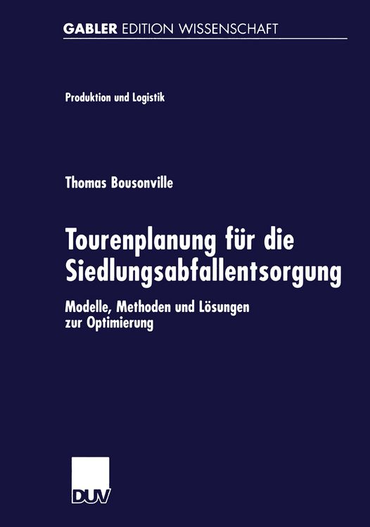 Produktbild: Tourenplanung f&uuml;r die Siedlungsabfallentsorgung