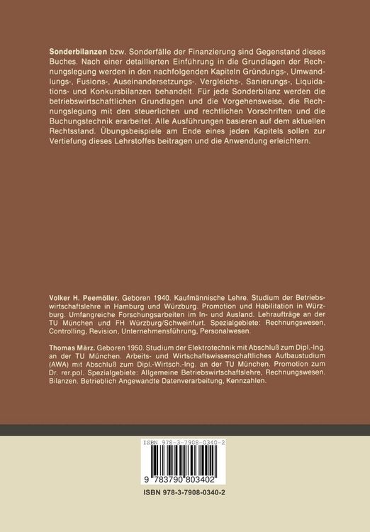 Produktbild: Sonderbilanzen
