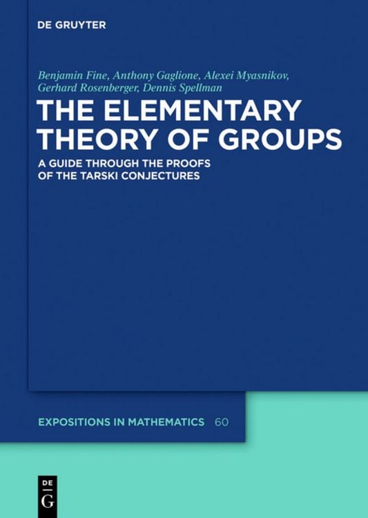 Produktbild: The Elementary Theory of Groups