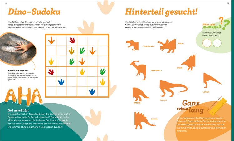 Produktbild: WAS IST WAS R&auml;tseln und Stickern: Dinosaurier