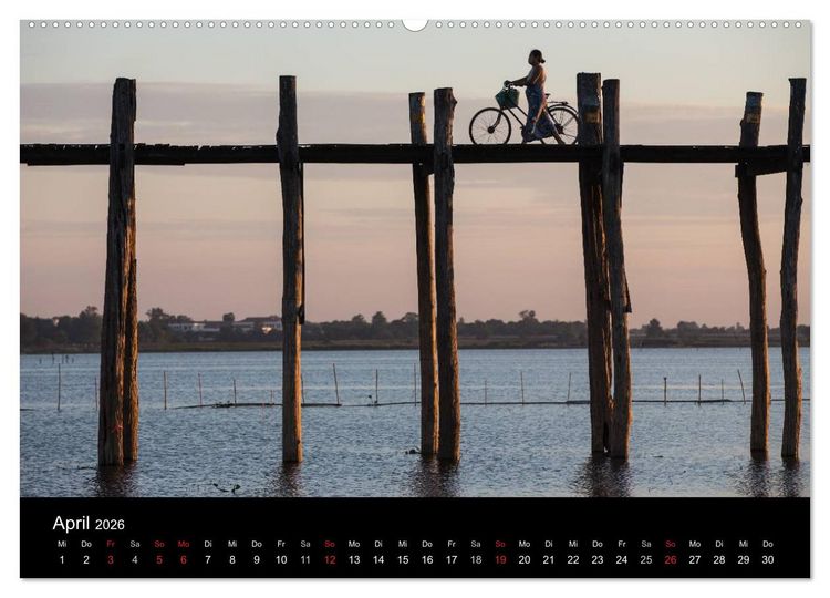 Produktbild: Myanmar 2026 (hochwertiger Premium Wandkalender 2026 DIN A2 quer), Kunstdruck in Hochglanz