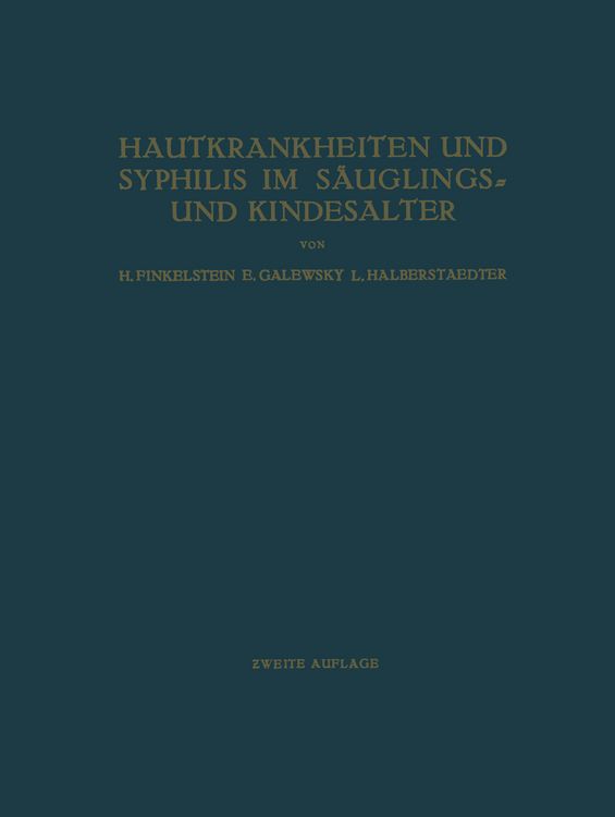 Produktbild: Hautkrankheiten und Syphilis im S&auml;uglings- und Kindesalter