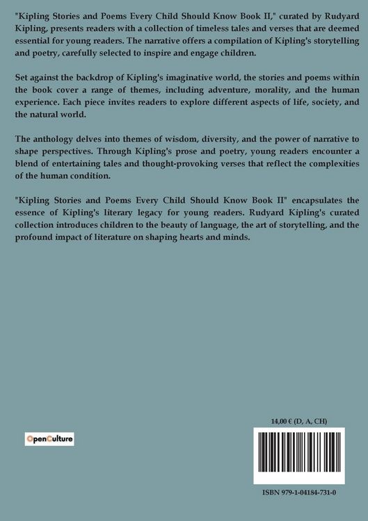 Produktbild: Kipling Stories and Poems Every Child Should Know Book II