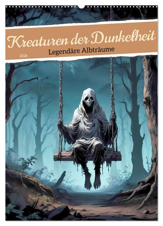 Produktbild: Kreaturen der Dunkelheit - Legend&auml;re Albtr&auml;ume (Wandkalender 2026 DIN A2 hoch), CALVENDO Monatskalender