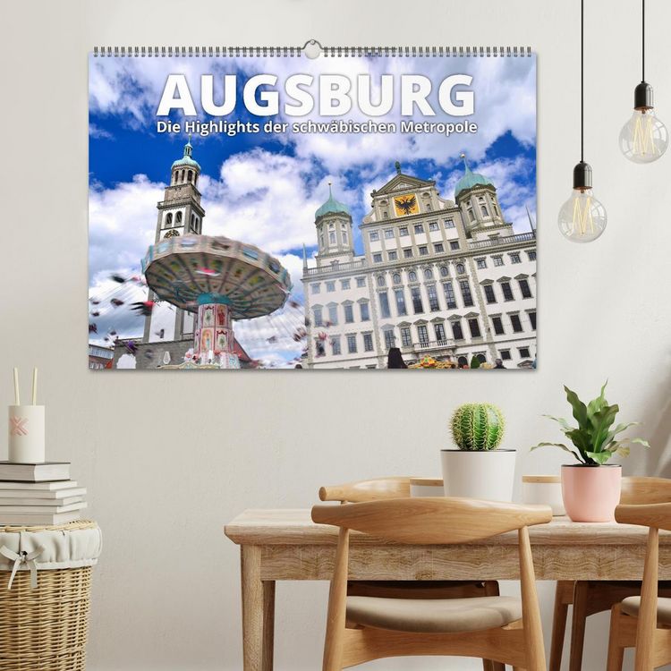 Produktbild: Augsburg &ndash; Die Highlights der schw&auml;bischen Metropole (Wandkalender 2026 DIN A2 quer), CALVENDO Monatskalender