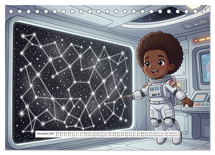 Produktbild: Kleine Astronauten (Tischkalender 2027 DIN A5 quer), CALVENDO Monatskalender
