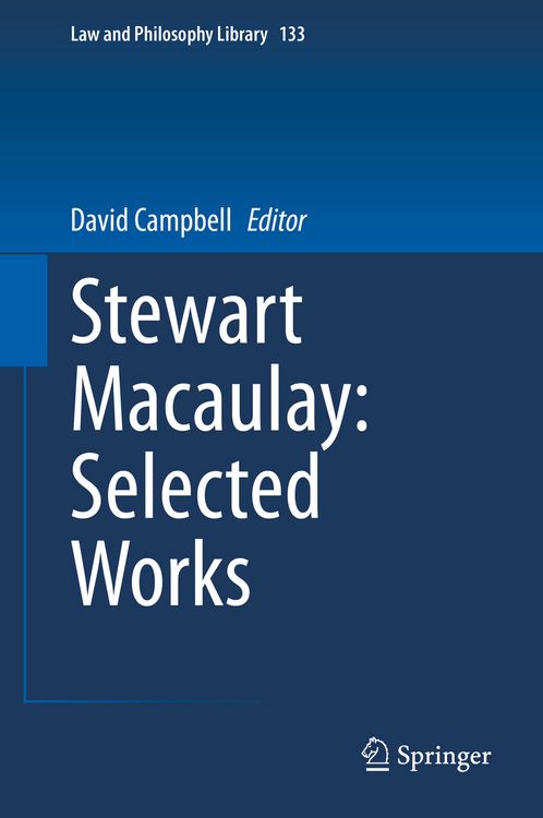 Produktbild: Stewart Macaulay: Selected Works