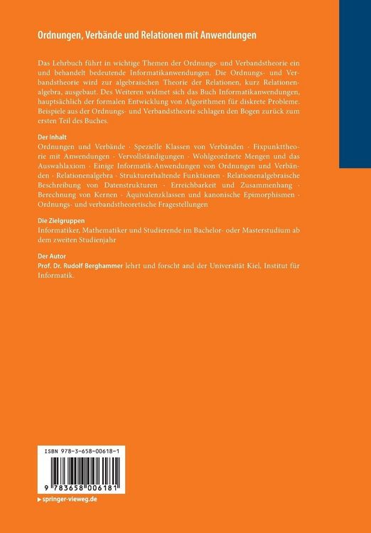 Produktbild: Ordnungen, Verb&auml;nde und Relationen mit Anwendungen