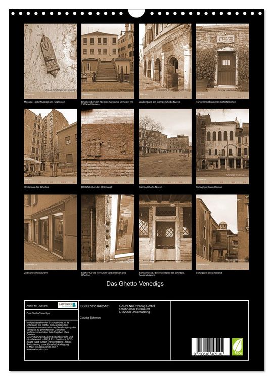 Produktbild: Das Ghetto Venedigs (Wandkalender 2026 DIN A3 hoch), CALVENDO Monatskalender