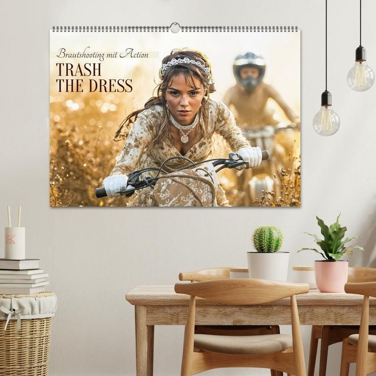 Produktbild: Trash The Dress - Brautshooting mit Action (Wandkalender 2027 DIN A2 quer), CALVENDO Monatskalender