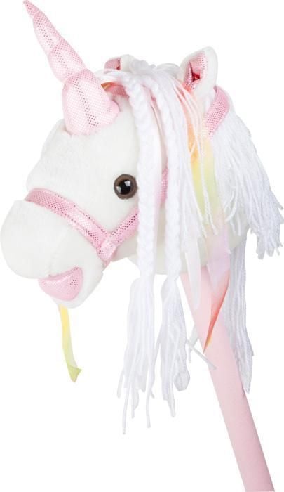 Produktbild: Small foot 10279 - Steckenpferd Wei&szlig;es Einhorn, mit Ger&auml;usch-Funktion, wei&szlig;/rosa, L&auml;nge: 90cm