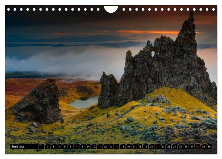 Produktbild: Schottlands K&uuml;sten. Karg, herb, traumhaft (Wandkalender 2026 DIN A4 quer), CALVENDO Monatskalender