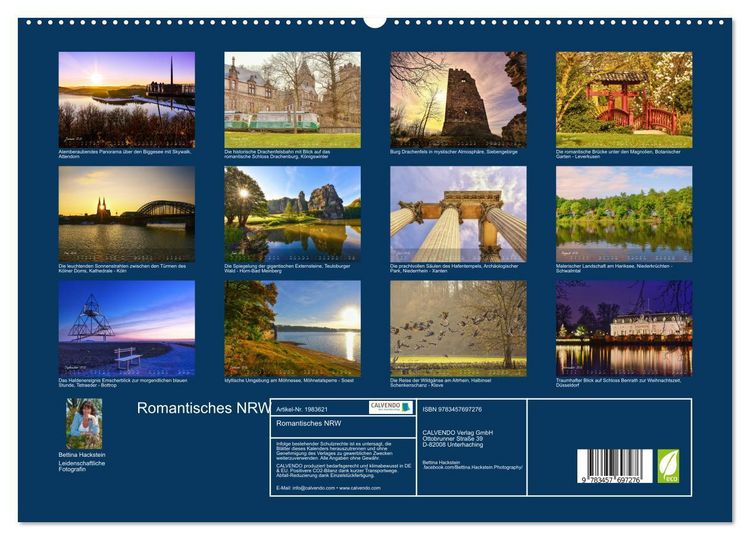 Produktbild: Romantisches NRW (hochwertiger Premium Wandkalender 2026 DIN A2 quer), Kunstdruck in Hochglanz