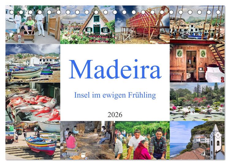 Produktbild: Madeira, Insel im ewigen Fr&uuml;hling (Tischkalender 2026 DIN A5 quer), CALVENDO Monatskalender