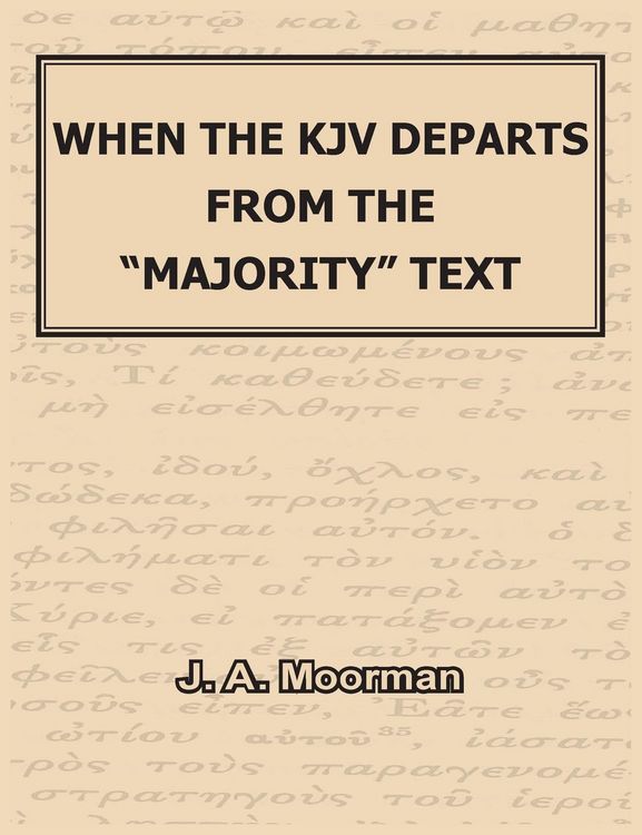 Produktbild: When the KJV Departs from the "majority" Text