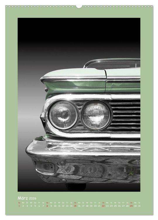 Produktbild: US Klassiker 1956 bis 1966 (Wandkalender 2026 DIN A2 hoch), CALVENDO Monatskalender
